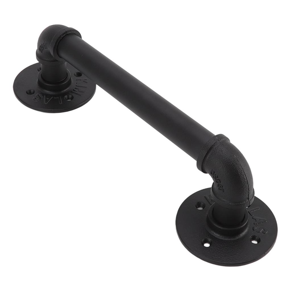 Door Pull Handle Simple Industrial Retro European Style Black Iron Decorative Practical Barn Door