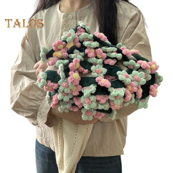 Вязаный крючком букет ромашек Вязаный крючком букет Одеяло ручной работы Цветы Плед для домашнего дивана Кровати Дивана Декор