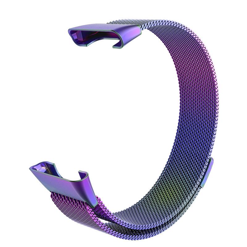 Совместим с Xiaomi Smart Band 7 Pro: Миланский ремешок из нержавеющей стали с магнитной застежкой на три бусины.