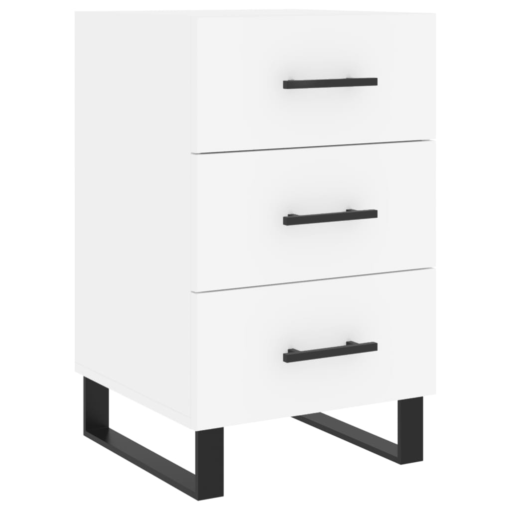 Nightstand White 40x40x66 cm Particleboard