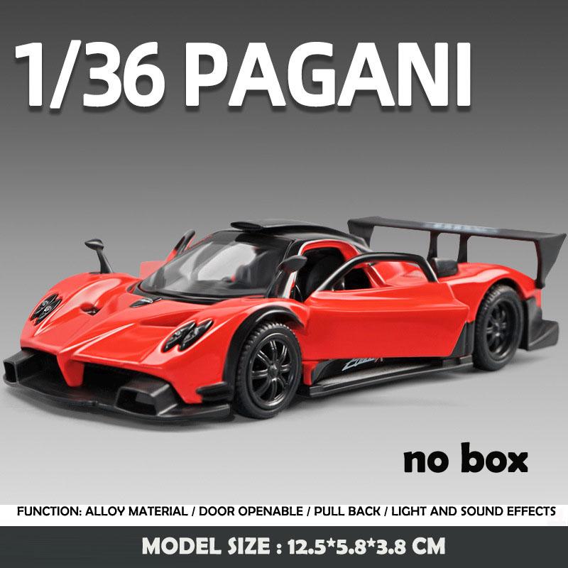 Diecast 1:36 Pagani Zinda R Sports Car Model Simulation Alloy Pull Back Toy Car Model Toy Vehicle Children Boy Birthday Gift