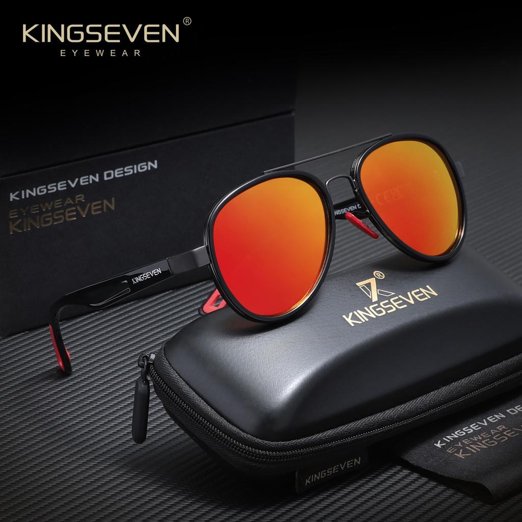 Солнцезащитные очки KINGSEVEN Pilot Роскошные Модные Поляризационные Очки для Туризма и Отдыха Наружного Вождения Прямоугольные Очки UV400