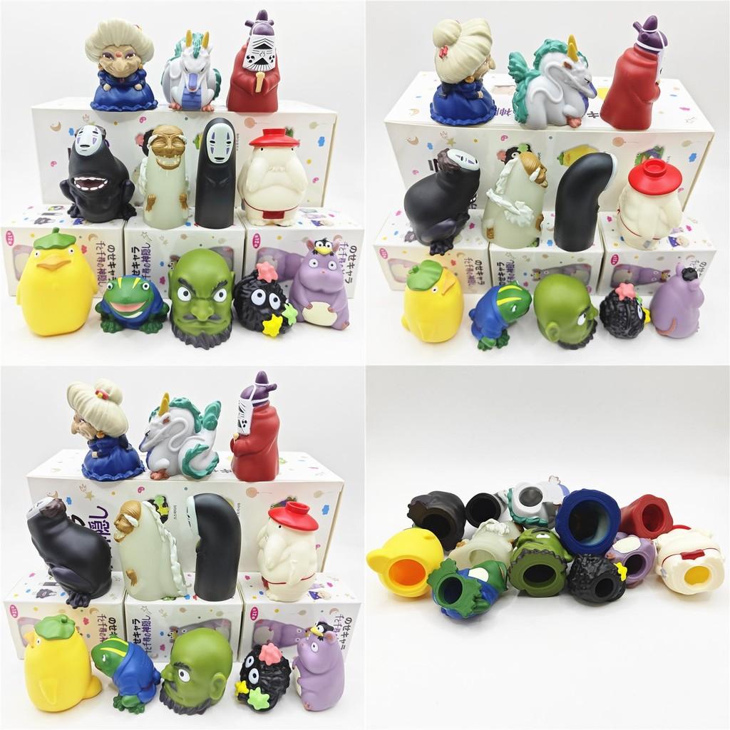 Spirited No Away Face Man Anime Character Figure Abs Collectible Finger Set Toy