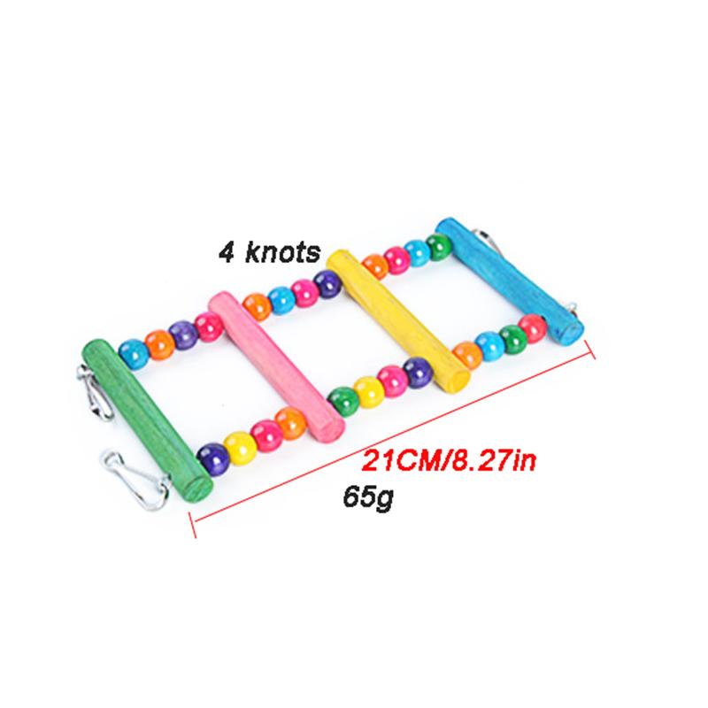 Лестница для попугая, игрушка для питомца, подвесной мостик для обучения птиц, цветной мяч для упражнений, деревянная игрушка для моляров, принадлежности для волнистых попугайчиков, корелла