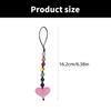 Fashion Heart Bead Keychain Resin Beads Phone Strap Resin Texture for a Modern Look Suitable for Projects and Gifts