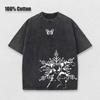 Anime Bosilgan Yuvilgan Futbolka Demon Slayer Akaza Poster Ijro uchun Top Erkaklar Retro Harajuku Uslubidagi Pullover Qisqa Yengli