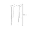 Jewellery Gift Bow Knots Cluster Earrings Tassel Silver Needles Dangle Earrings Hook Earrings Women Girl