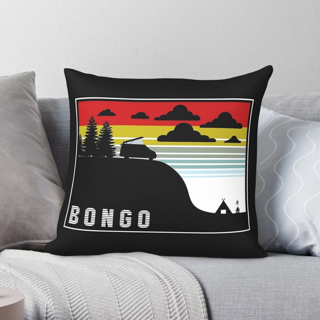 Sunset Bongo Campervan Square Pillowcase Polyester Linen Velvet Printed Zip Decor Pillow Case Sofa Seater Cushion Case
