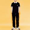 MLB Polo Shirts Men's Black Polo Collar Moderate Straight Fit 3LPQB0133-50BKS