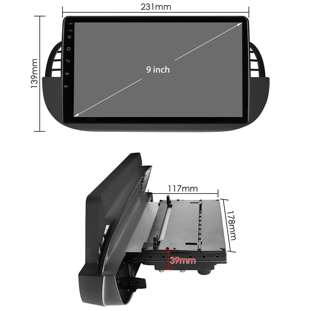 OSSURET 4G 8Core Android Car Radio GPS Stereo For Fiat 500 2007-2014 Multimedia Video Player 2DIN Autoradio DSP Carplay 7862 Intelligent Head Unit FM