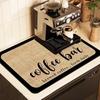 Coffee Bean Diatomite Quick-Dry Absorbent Mat for Countertops and Dining Tables