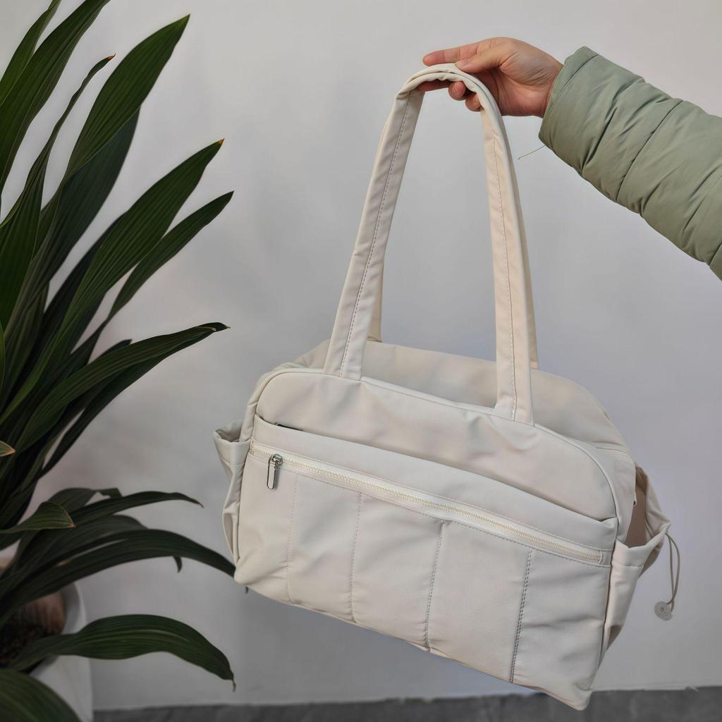 Women's Large-Capacity Waterproof Duffel Bag with Dry/Wet Compartment - Travel, Crossbody, and Handbag Storage