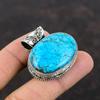 Tibetan Turquoise Pendant Gemstone Handmade Boho Jewelry 925 Sterling Silver Pendant Vintage Pendant For Gift Healing Stone Amazing Pendant