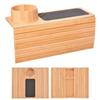 Lazy Sofa Armrest Tray Natural Non-Slip Bamboo Sofa Side Storage Tray Foldable Solid Wooden Snacks And Treats Dinner Tray