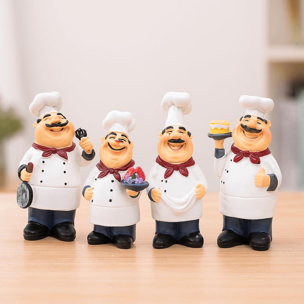 Model Rustic Bakery Chef Resin Statue Handicraft Chef Resin Figurines  Kids Birthday Gift