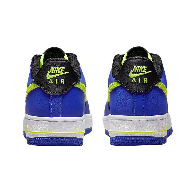Nike Air Force 1 LV8 GS Racer Blue Volt Kids Sneakers Black White FD0302-400
