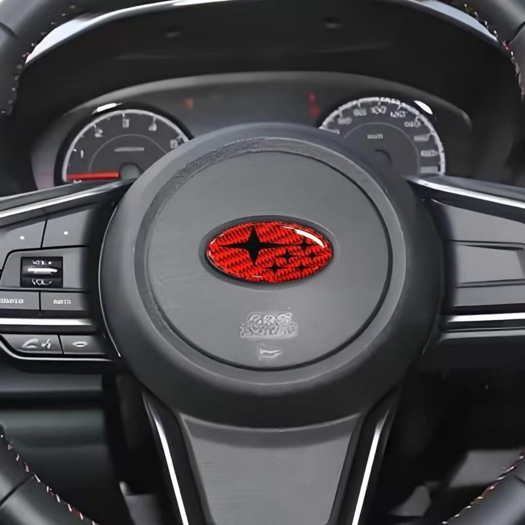 For Subaru Forester XV Outback Impreza Legacy STI WRX BRZ Tribeca 1PC Car Steering Wheel Emblem Badge Stickers Decal PP444