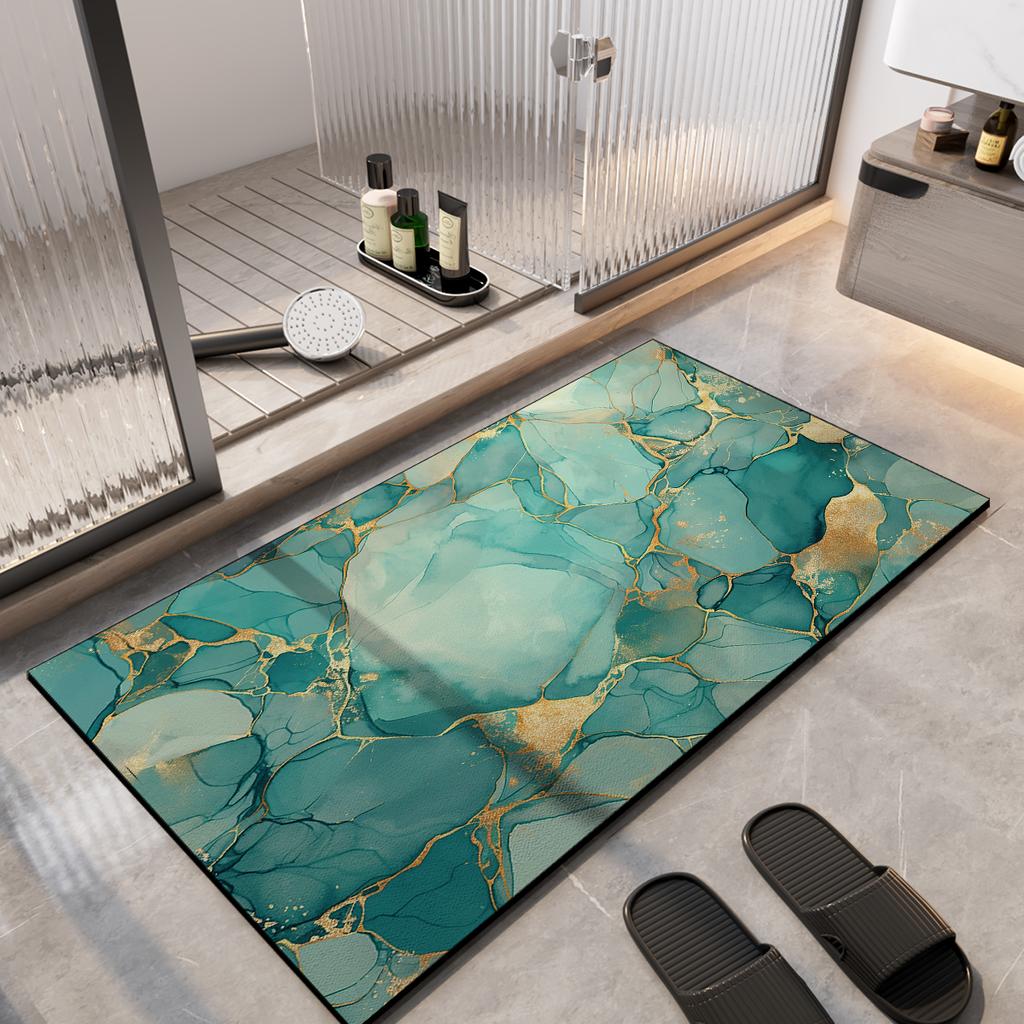 Nordic Bathroom Rug Absorbent Bath Mat Non Slip Floor Mats Quick Dry Bathtub Shower Pad Toilet Carpet Entrance Doormat Washable