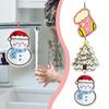 Christmas Hand Towel Set Cartoon Gingerbread Snowman Design Coral Fleece Material Home Kitchen Bathroom Decoration