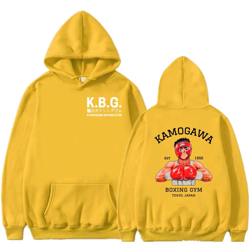 Аниме Hajime No Ippo Kamogawa Boxing Gym Hoodie Women Men Sweatshirt Sport Coat KGB Graphic Clothing Harajuku Streetwear Tops