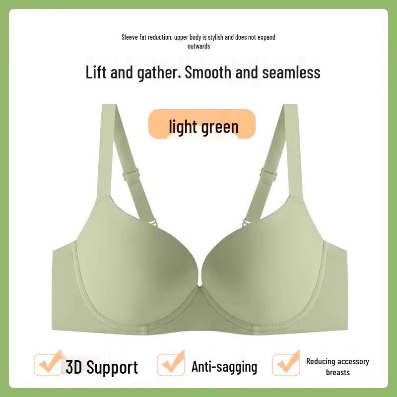 Бесшовный бюстгальтер больших размеров с легкой поддержкой и мягкой косточкой - Полная чашка, Боковая поддержка для уменьшения объема