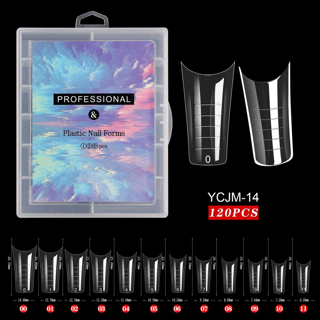 Форма для дизайна ногтей Кристаллическое наращивание без держателя бумаги Быстрое фототерапевтическое наращивание ногтей Таблетки 120 таблеток в заводской упаковке