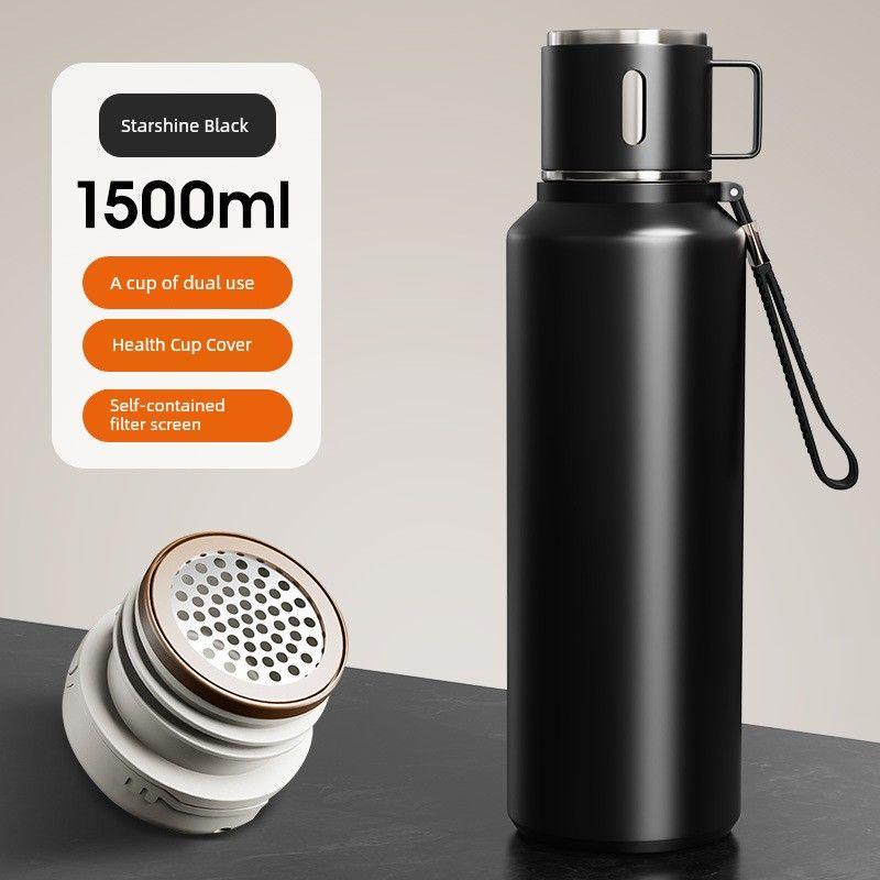 Outdoor Large Capacity Vacuum Cup Men's and Women's 316 Stainless Steel Kettle Portable Car Tea Separation Travel Tea Cup