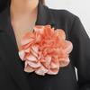 19cm Rose Flower Brooches Lapel Pins Dainty Satin Fabric Brooches Big Camellia Flower Brooch Pin for Women Wedding Part Dance Clothes Accessories