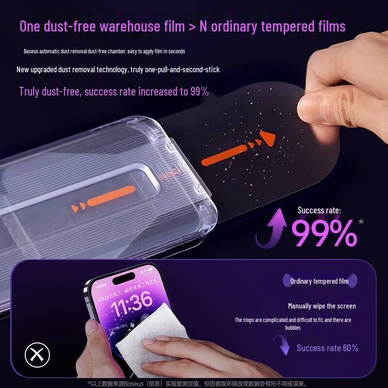 Baseus Защитное стекло HD с защитой от шпионажа для iPhone 13 Pro Max