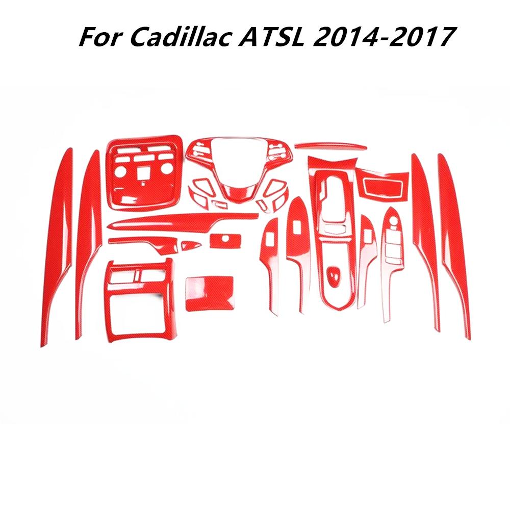 Добавьте немного стиля вашему Cadillac ATSL 2014-2017 Автомобильные аксессуары Наклейки в стиле углеродного волокна Украшение салона автомобиля Панель приборов