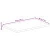 Table Top 50 x 20 x 3.8 cm Rectangular Rough Solid Mango Wood