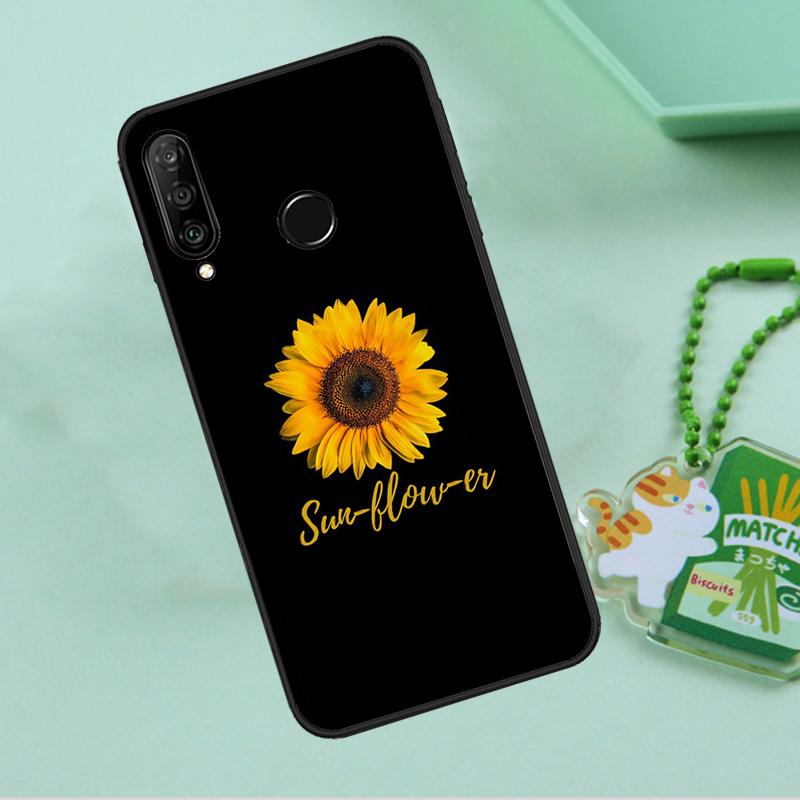 Красивый Желтый Подсолнух Для Huawei Nova 12i 12s 7i 8i 11i 9 10 SE Y90 Y60 Y70 Y72 Y61 Y91 P30 P40 Lite P60 Pro Чехол
