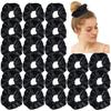 Hair Scrunchies Black Velvet Hair Ties Soft Hair Band Women Ponytail Holder Hair Accessories Scrunchies Pack 100