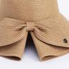 Women's Large Brimmed Summer Foldable Bow Woven Hat for Sun Protection and UV Protection, Fashionable and Versatile Sun Hat