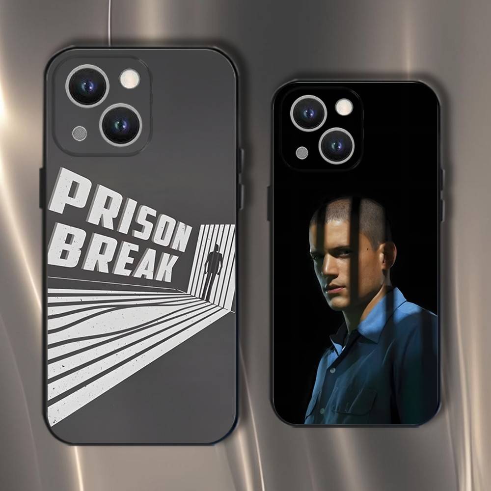 Чехол для телефона ТВ-сериала Побег из тюрьмы Для iPhone 16,15,14,13,12,11,Pro,XS,Max,XR,Plus,E,SE4,Mini Черный Мягкий чехол