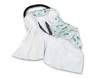 Large baby wrap for stroller carrier seat, double-sided - mint/white bunnies
