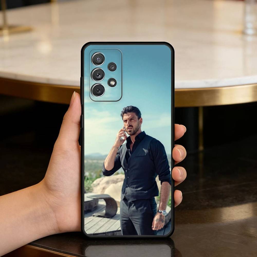 ACTOR M-Michele Morrone Phone Case For Samsung Galaxy A73,A72,A71,A70,A53,A52,A51,Soft Silicone Black Cover