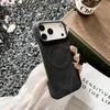 Кожаный чехол с джинсовым узором для iPhone 17 Pro Max 16 Plus Air Жесткий ПК Беспроводная зарядка Однотонный Тонкий Защитный чехол для телефона