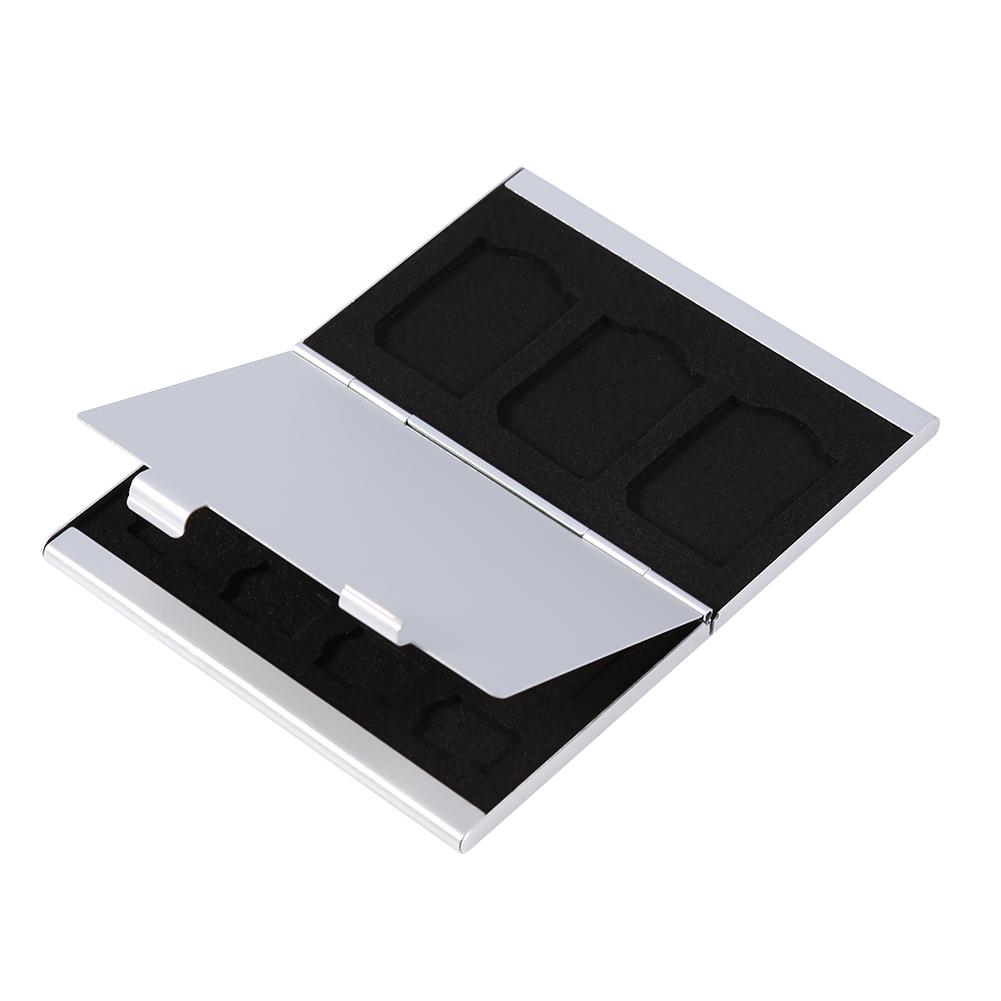12 Slots Aluminium Box Case For Card And TF Card Holder(Black)