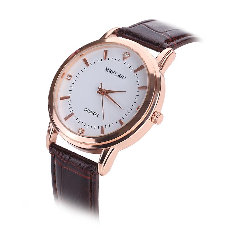 Mens Watch Luxurious Casual Quartz Leather Classic Round Dial Business Watch Suitable Gift for Your Partner
