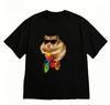 Funny Hamster Graphic Tshirt for WOMEN Unisex Cute Kawaii Black Short Sleeve Korean Aesthetic Casual Versatile Crew Neck Tee