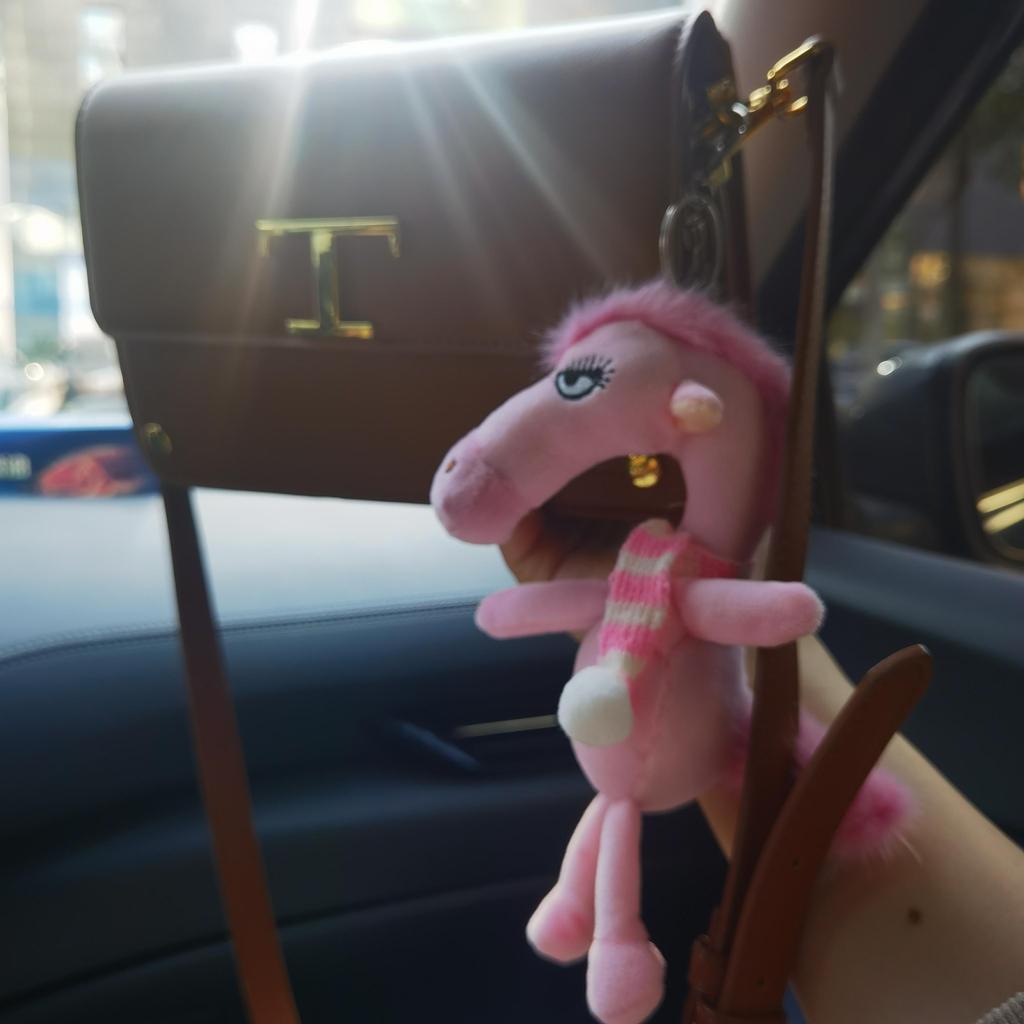 Мультяшный брелок для ключей в виде лошади, изысканное мастерство в стиле фэнтези, плюшевая кукла-пони с шарфом, розовая игрушка-симуляция лошади, рождественский подарок