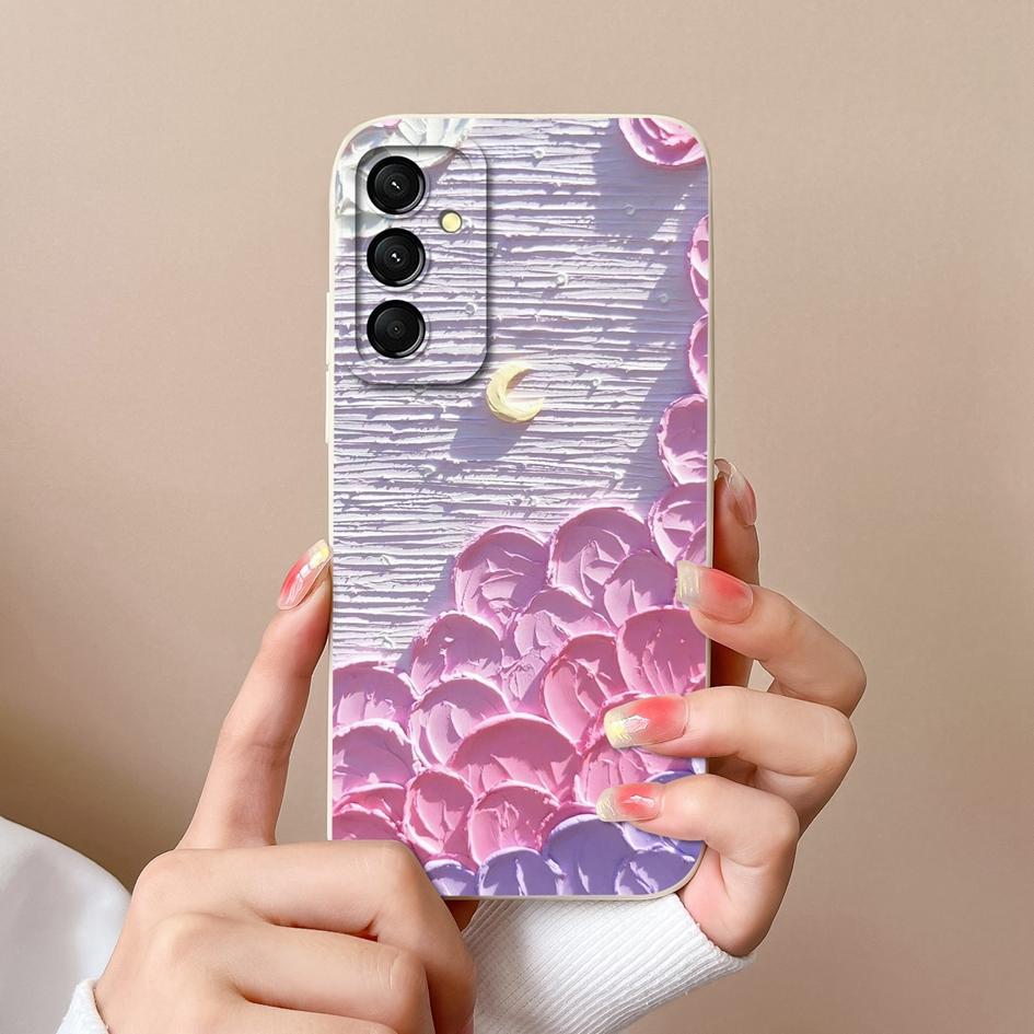 Cover Case For Samsung Galaxy S24 FE A16 A06 M35 S 24fe Shell Luxury Fashion Leopard Print Butterfly Matte Silicone Screen Protector Bumper Phone Bags