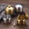 With Spoon Lid Kitchen Condiment Container Large Capacity Sugar Bowl Seasoning Storage Jar Kitchen