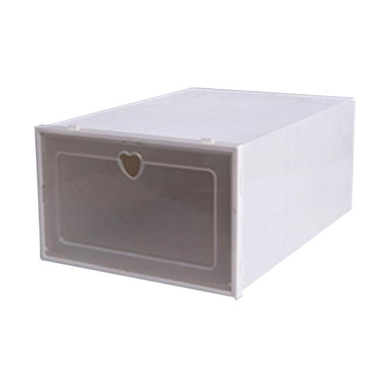 Прозрачный ПП штабелируемый пыленепроницаемый откидной ящик для обуви, контейнер для хранения, органайзер