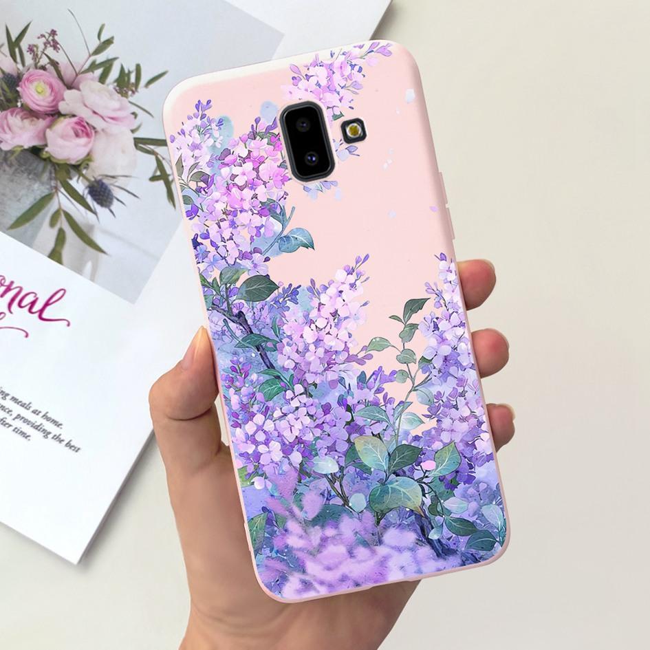 Чехол для Samsung Galaxy J4 J6 Plus 2018 Популярный Цветок Мягкий Силикон Задняя Крышка Телефона Для Samsung J6Plus J4Plus J610F J415F Capa