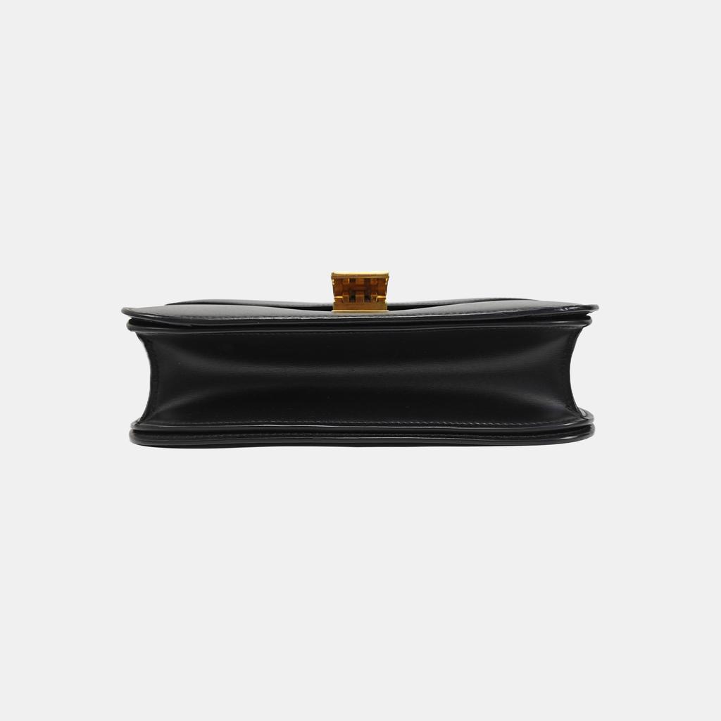 [Pre-Owned] Classic Box Polished Gold Buckle Leather Tofu Bag Shoulder Bag Crossbody Bag Medium - Good #1RJYFKA