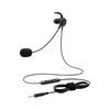 Elecom Headset with Microphone Arm, 4-Pole Mini Plug, Inner Ear, Wired, Single Ear, Conversion Cable Included, Black HS-EP16TBK