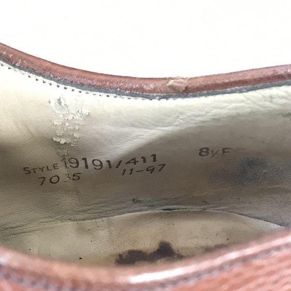 Finsbury Англия Винтажная Кожаная Goodyear Plain Toe 8.5F 27.0 Коричневый(ИСПОЛЬЗОВАЛ)