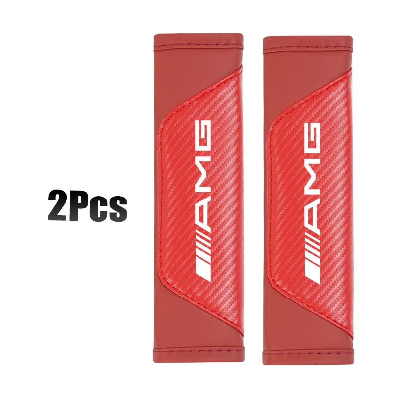 MITV3 2Pcs Soft and Comfortable Car Seat Belt Cushions Valve cap For Mercedes Benz AMG Smart W205 C300 W203 W206 W108 W124 W126 W140